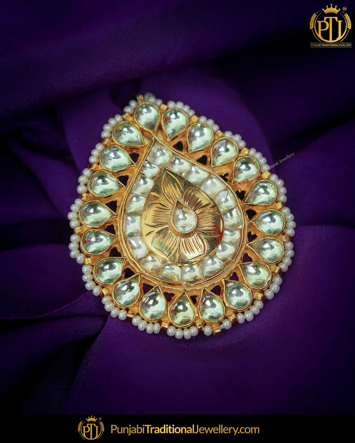 Gold Finished Kundan Ring | Punjabi Traditional Jewellery Exclusive
