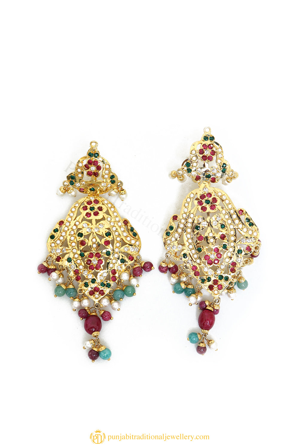 Gold Finished Earrings by PTJ