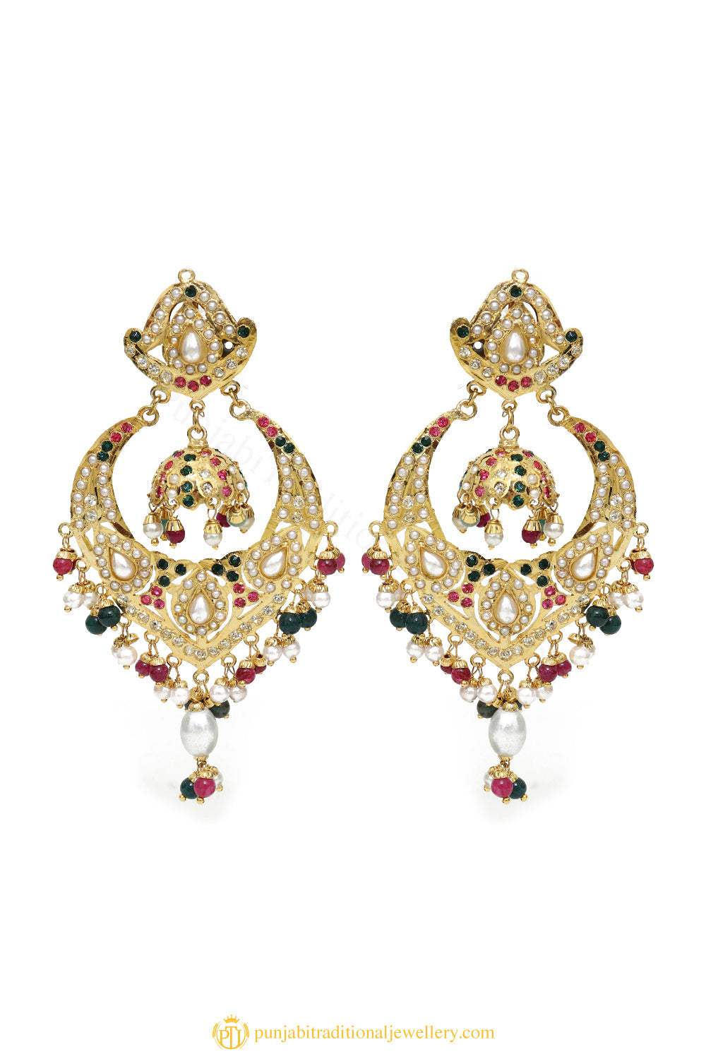 Gold Finished Earrings by PTJ