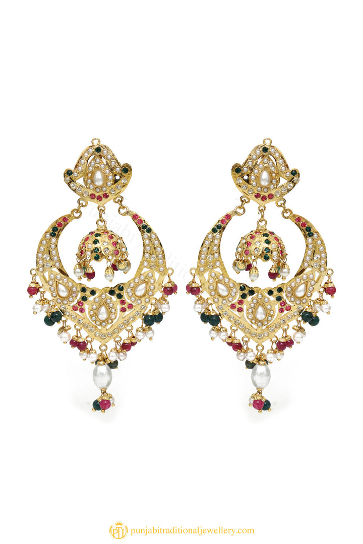 Gold Finished Earrings by PTJ