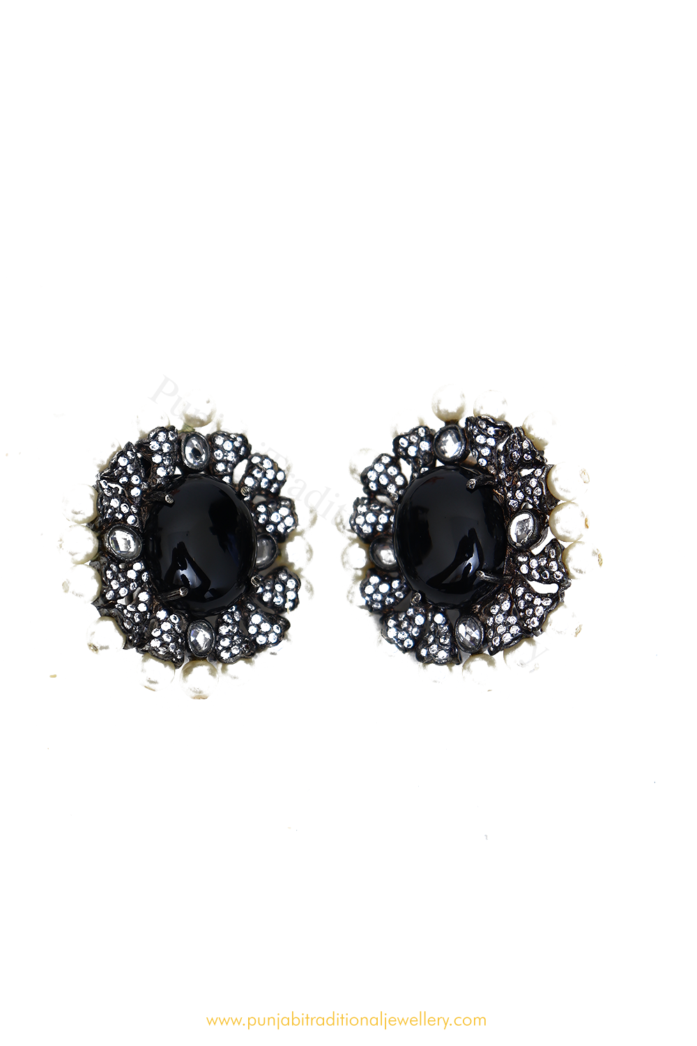 Oxidised Black AD Studs By PTJ