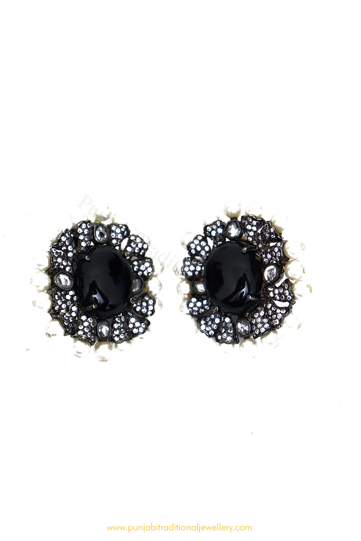 Oxidised Black AD Studs By PTJ