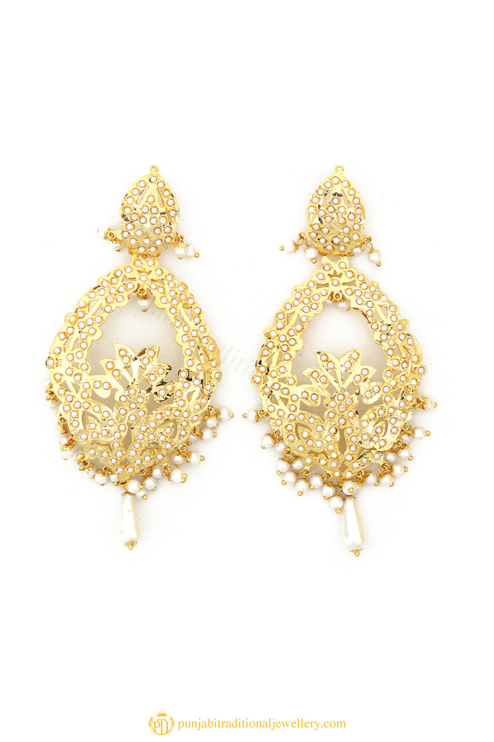 Gold Finished Earrings by PTJ