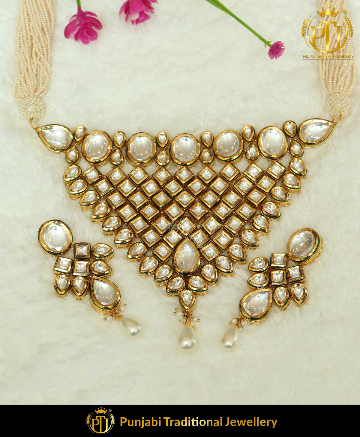 Kundan Choker Necklace Set | Punjabi Traditional Jewellery Exclusive
