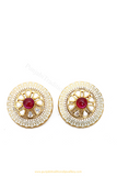 Gold Finished Rubby Kundan Studs By PTJ