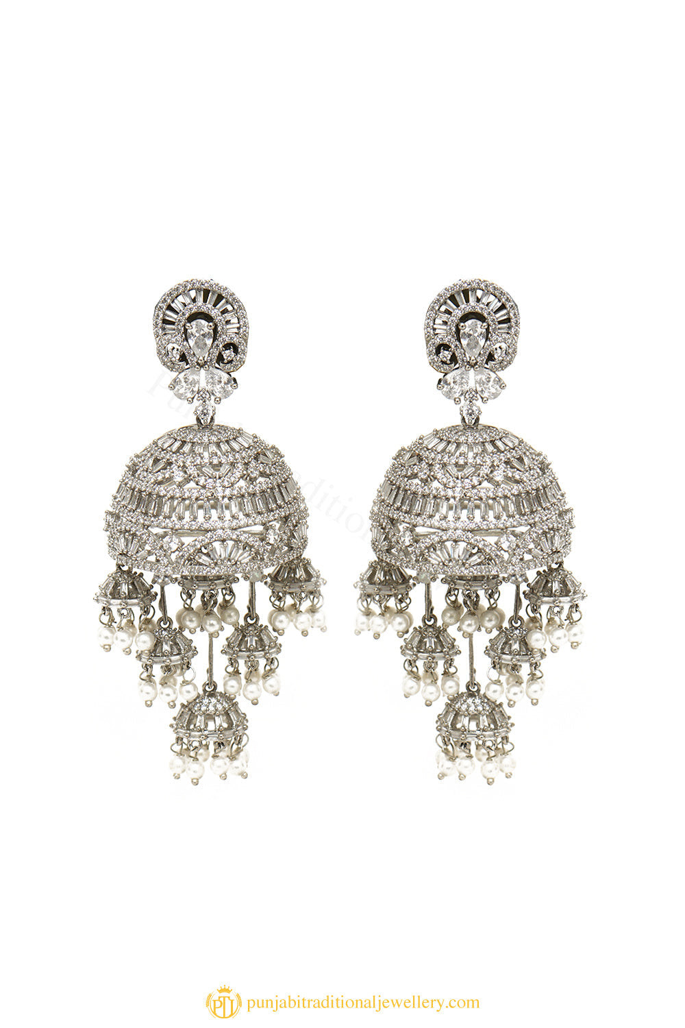 Gold Finished Earrings by PTJ