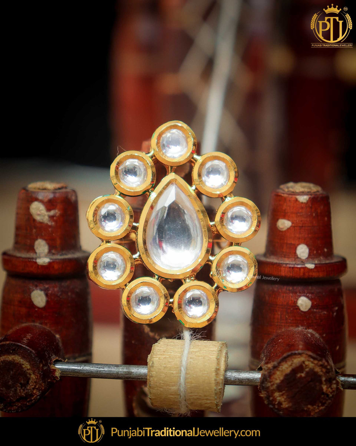 Gold Finished Kundan Ring | Punjabi Traditional Jewellery Exclusive