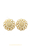 Gold Finished Kundan Studs By PTJ