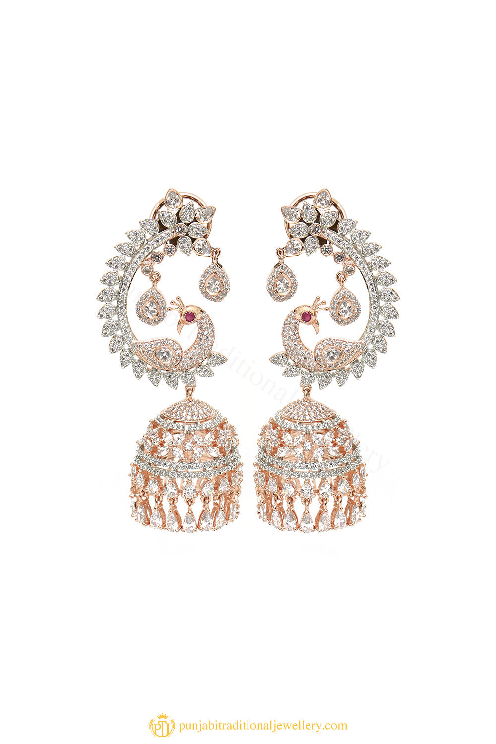 Gold Finished Earrings by PTJ