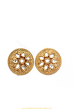 Gold Finished Kundan Studs By PTJ