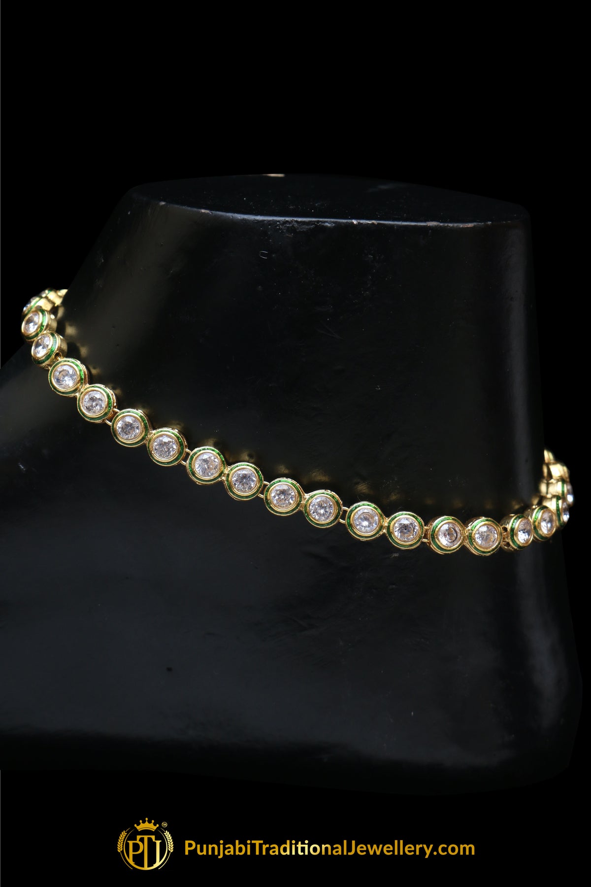 Polki Payal By Punjabi Traditional Jewellery