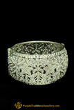 Silver Finished Pearl Jadau Free Karra Bangles (Pair) By Punjabi Traditional Jewellery
