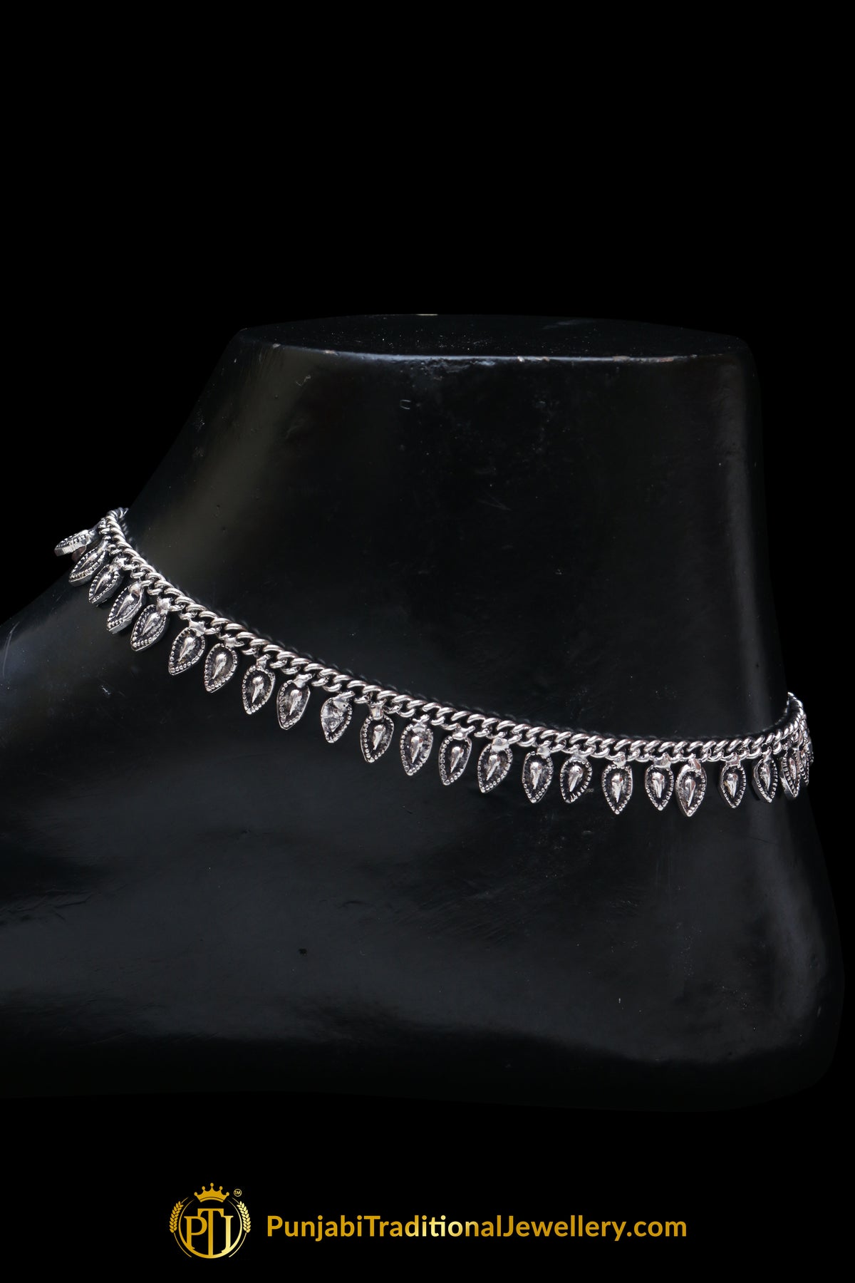 Silver Plated Payal By Punjabi Traditional Jewellery