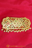 Gold Finished Navratan Pearl Jadau Clip Hair Accessories By Punjabi Traditional Jewellery