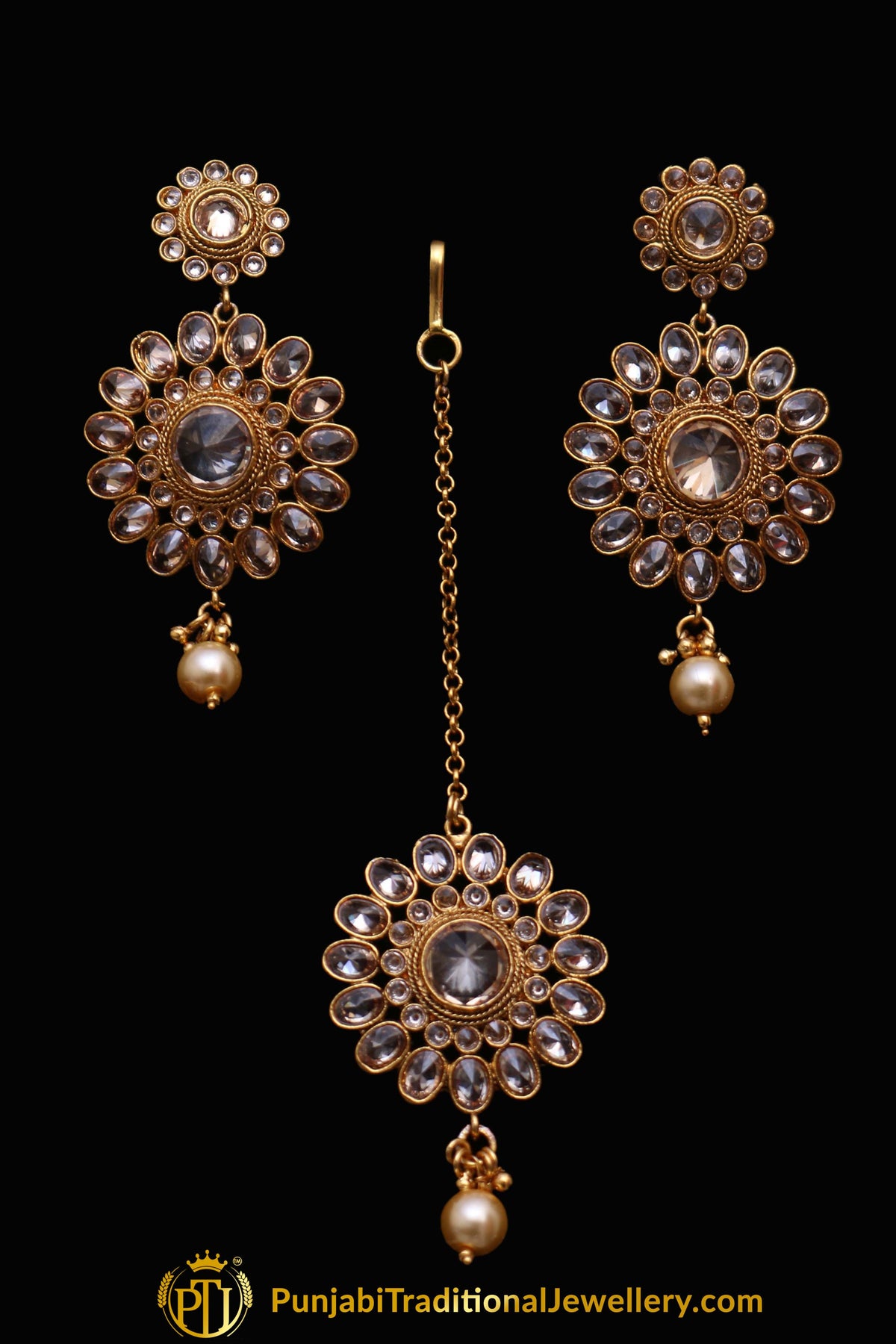 Riwayaat Polki Nacklace Set By Punjabi Traditional Jewellery