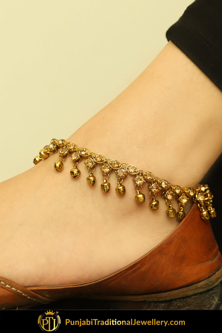 Gold Finished Jerkan Payal | Punjabi Traditional Jewellery Exclusive