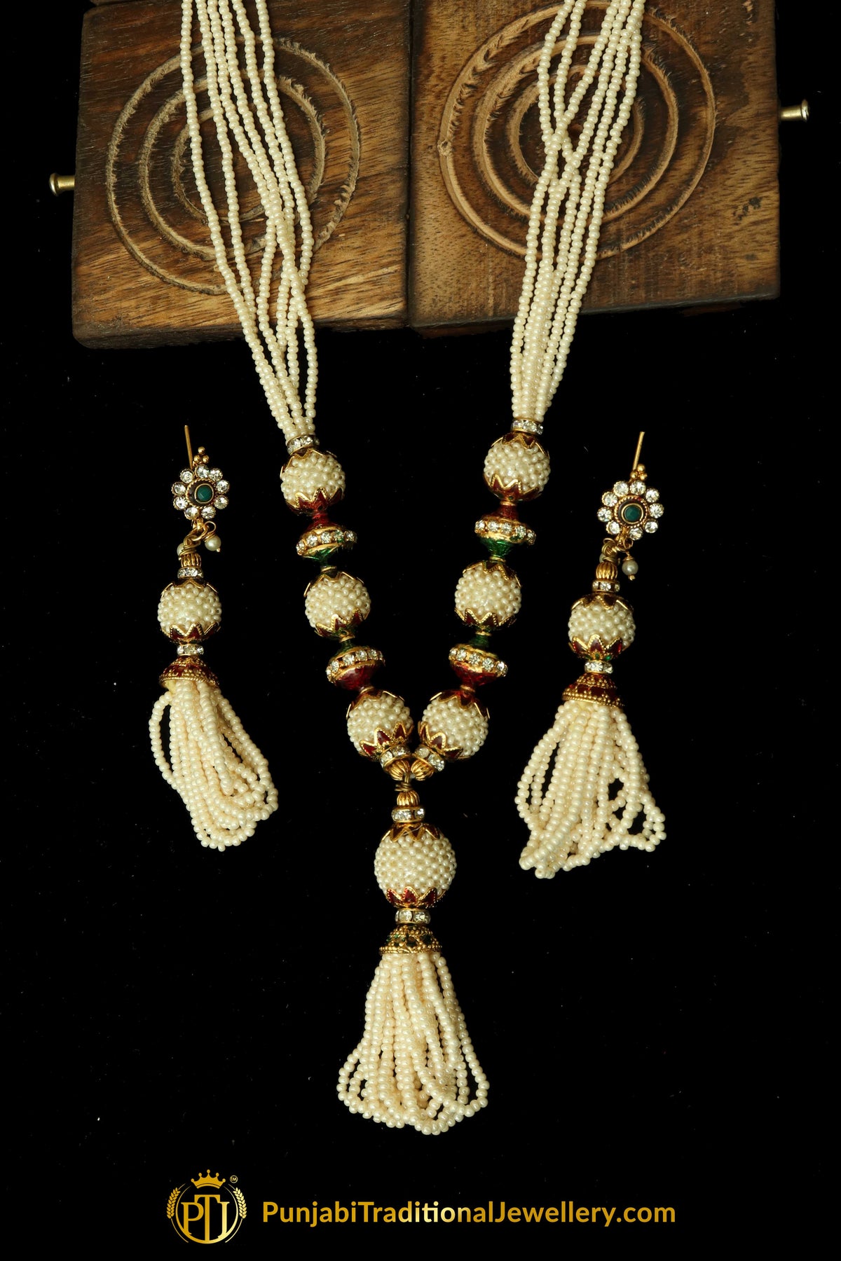 Pearl Jodha Mala Necklace Set By Punjabi Traditional Jewellery