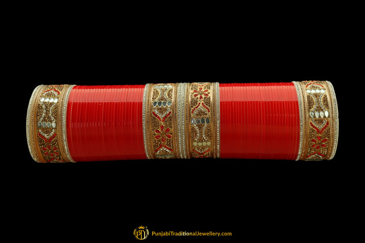 Red Wedding Bridal Chura By Punjabi Traditional Jewellery