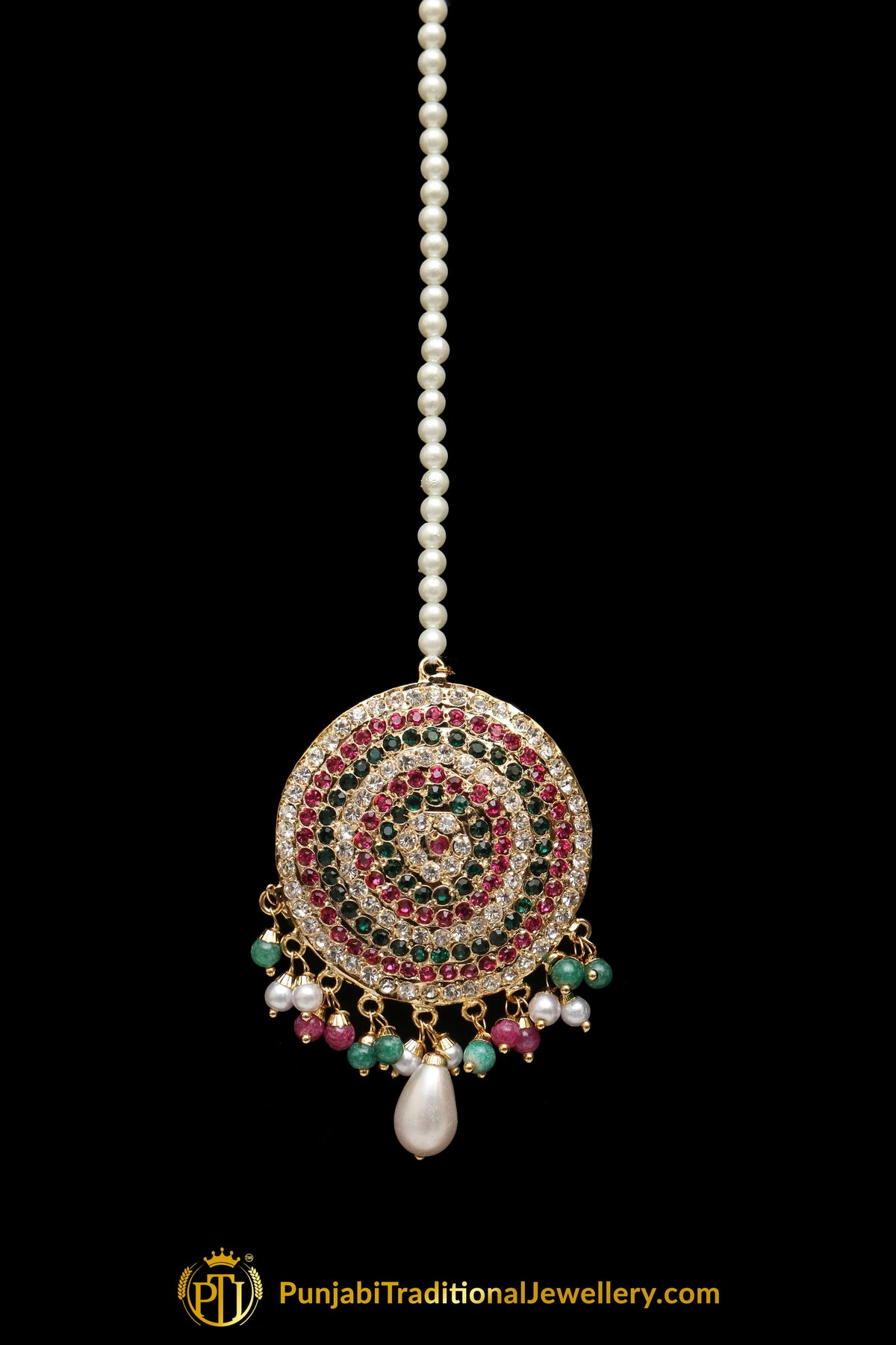 Multi Jadau Tikka By Punjabi Traditional Jewellery