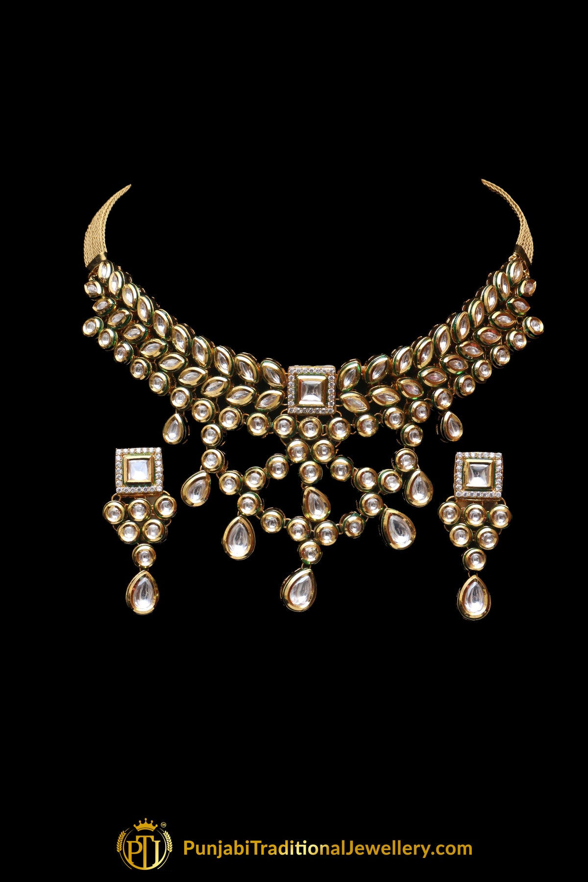 Kundan Necklace Set By Punjabi Traditional Jewellery