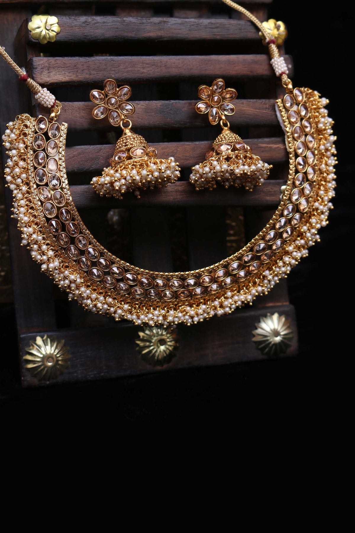Polki Nacklace Set By Punjabi Traditional Jewellery