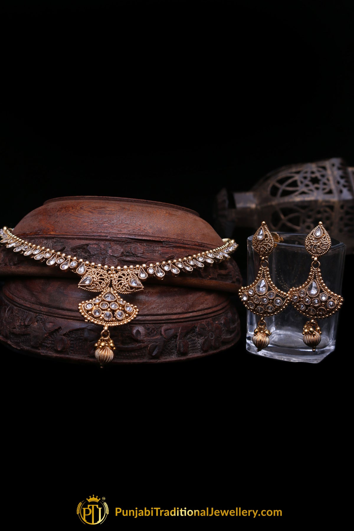 Polki Necklace Set By Punjabi Traditional Jewellery