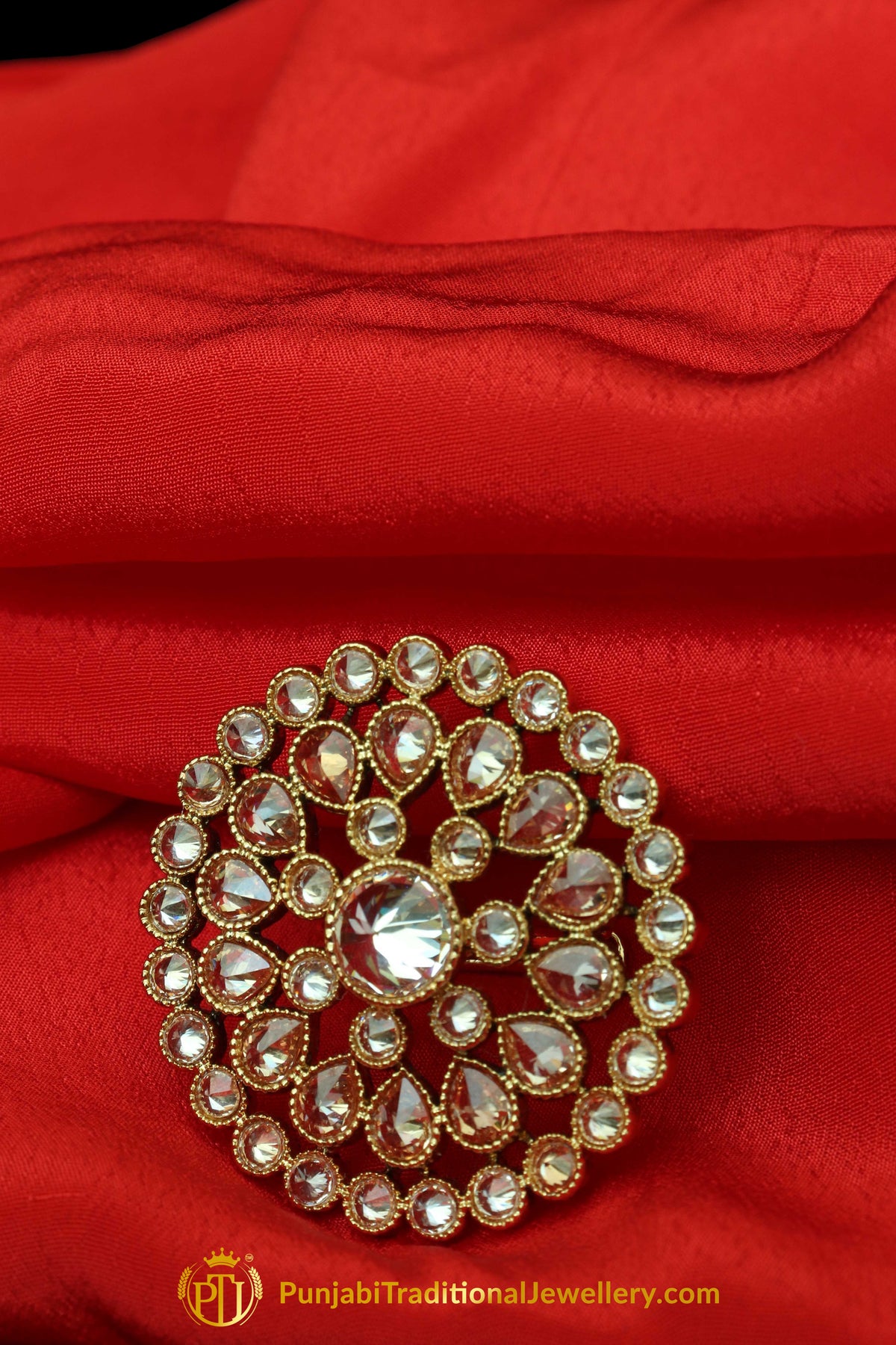 Champagne Stone Ring By Punjabi Traditional Jewellery