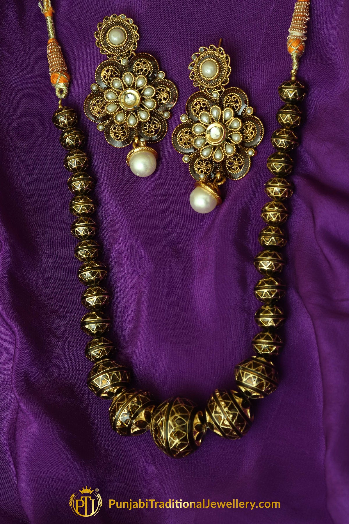 Pearl Jodha Mala Necklace Set By Punjabi Traditional Jewellery