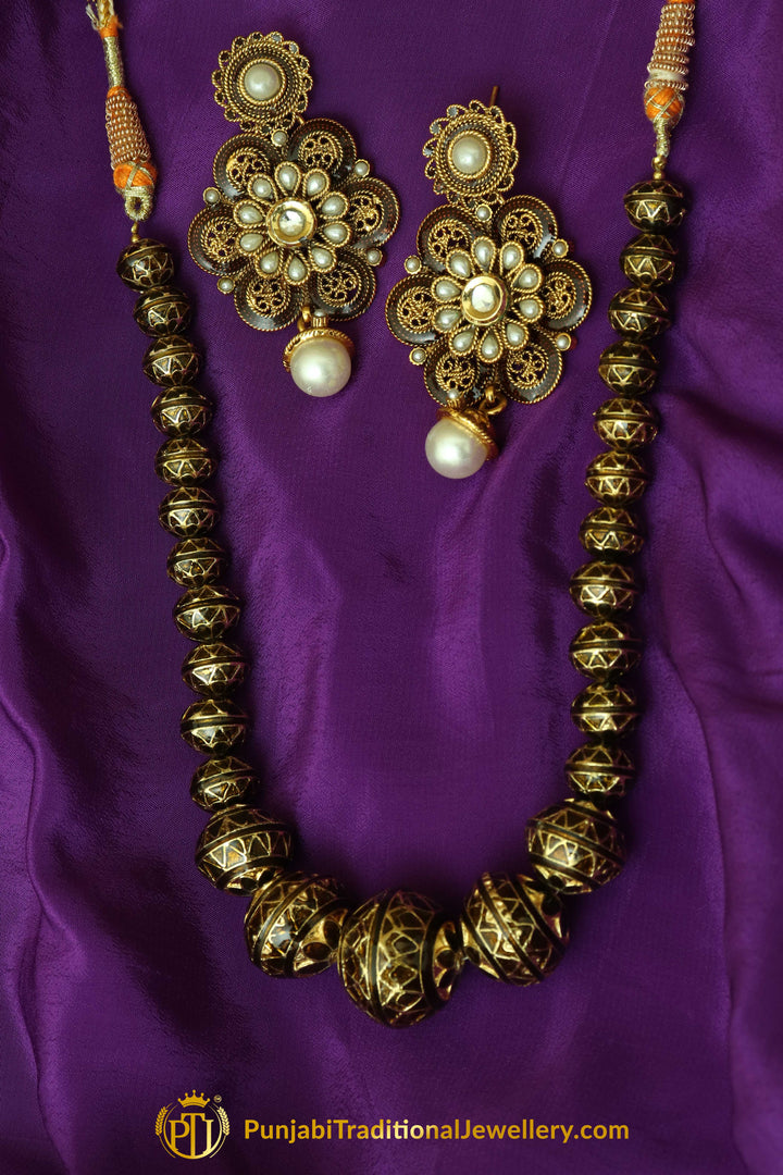 Pearl Jodha Mala Necklace Set By Punjabi Traditional Jewellery