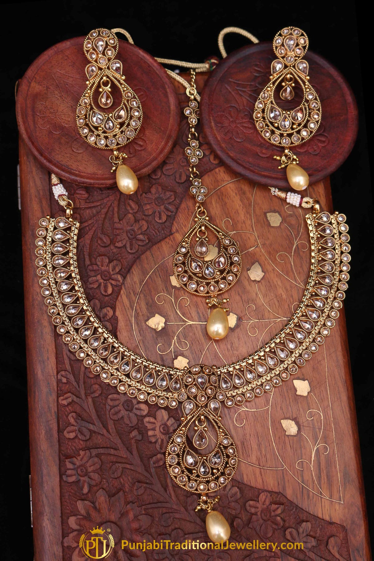 Raqs Polki Nacklace Set By Punjabi Traditional Jewellery