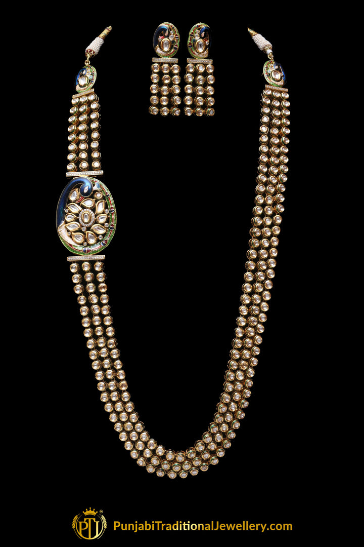 Kundan Long Necklace Set By Punjabi Traditional Jewellery