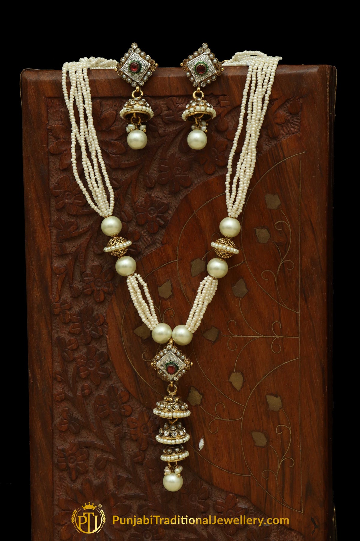 Pearl Jodha Mala Necklace Set By Punjabi Traditional Jewellery