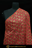 Red Color Pure Phulkari Dupatta By Punjabi Traditional Jewellery