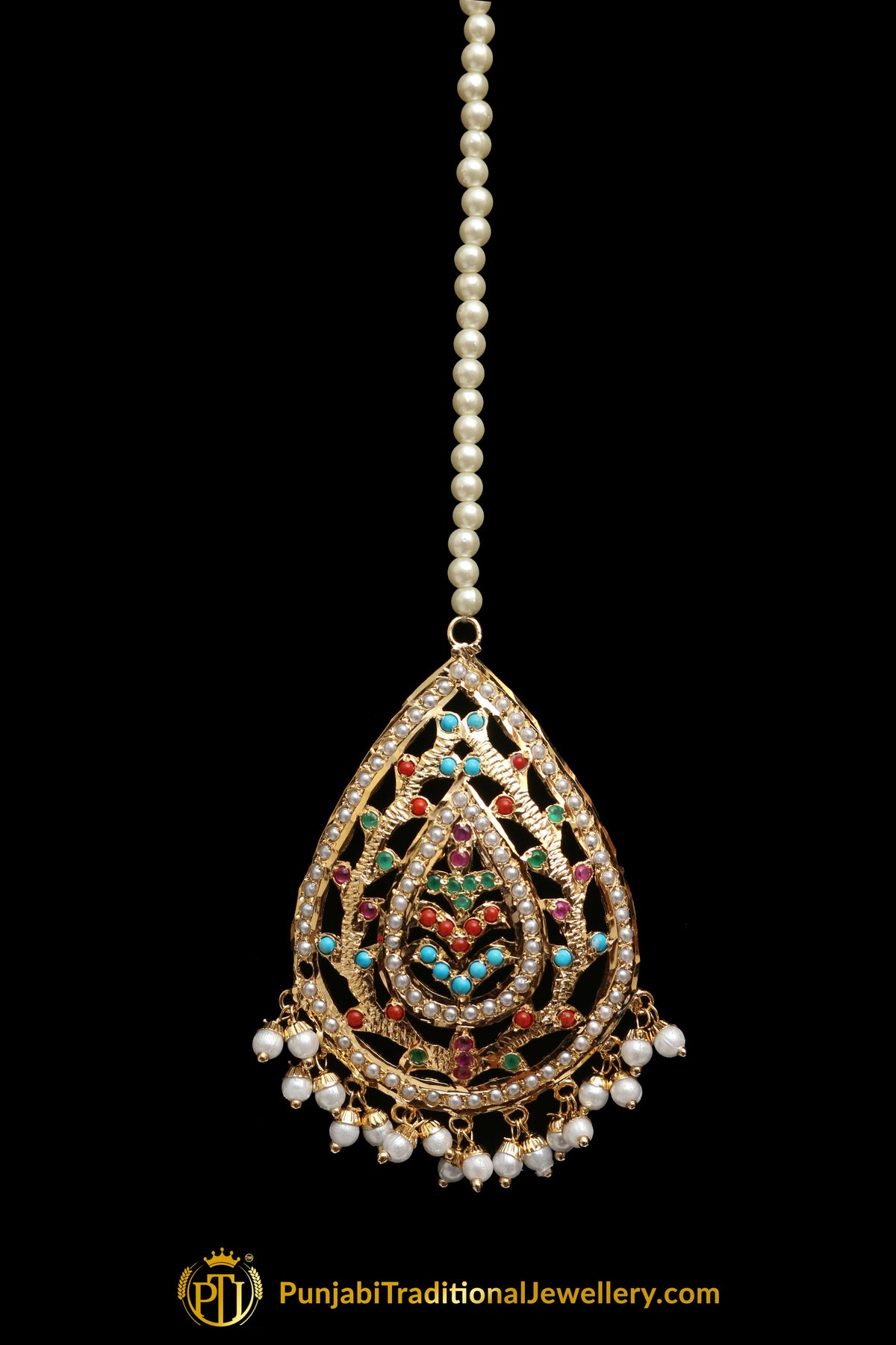 Multi Jadau Tikka By Punjabi Traditional Jewellery