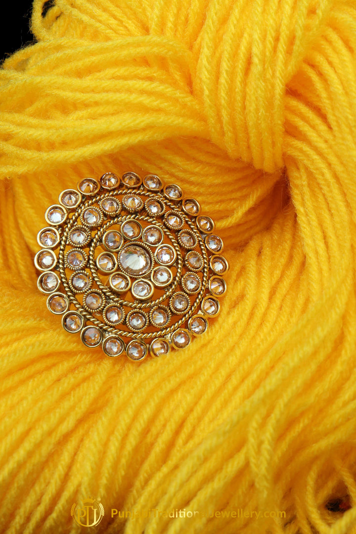Champagne Stone Ring By Punjabi Traditional Jewellery