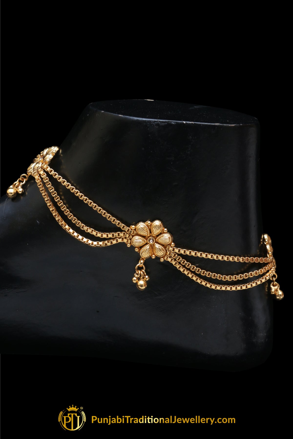 Antique Gold Payal By Punjabi Traditional Jewellery