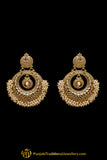 Polki Champagne Stone Earrings By Punjabi Traditional Jewellery