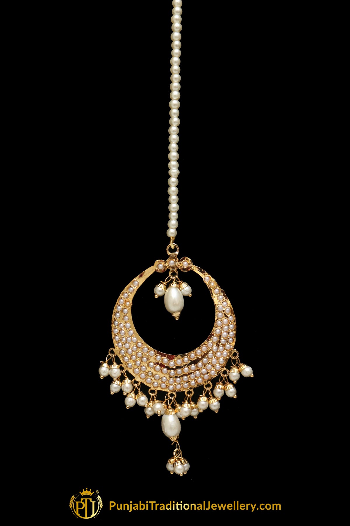 Golden Jadau Tikka By Punjabi Traditional Jewellery