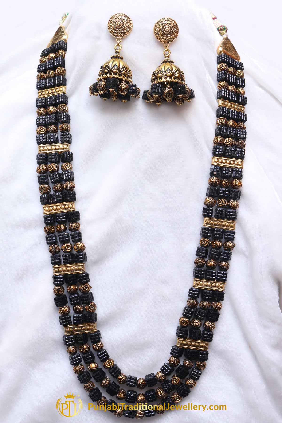 Black Necklace Set By Punjabi Traditional Jewellery