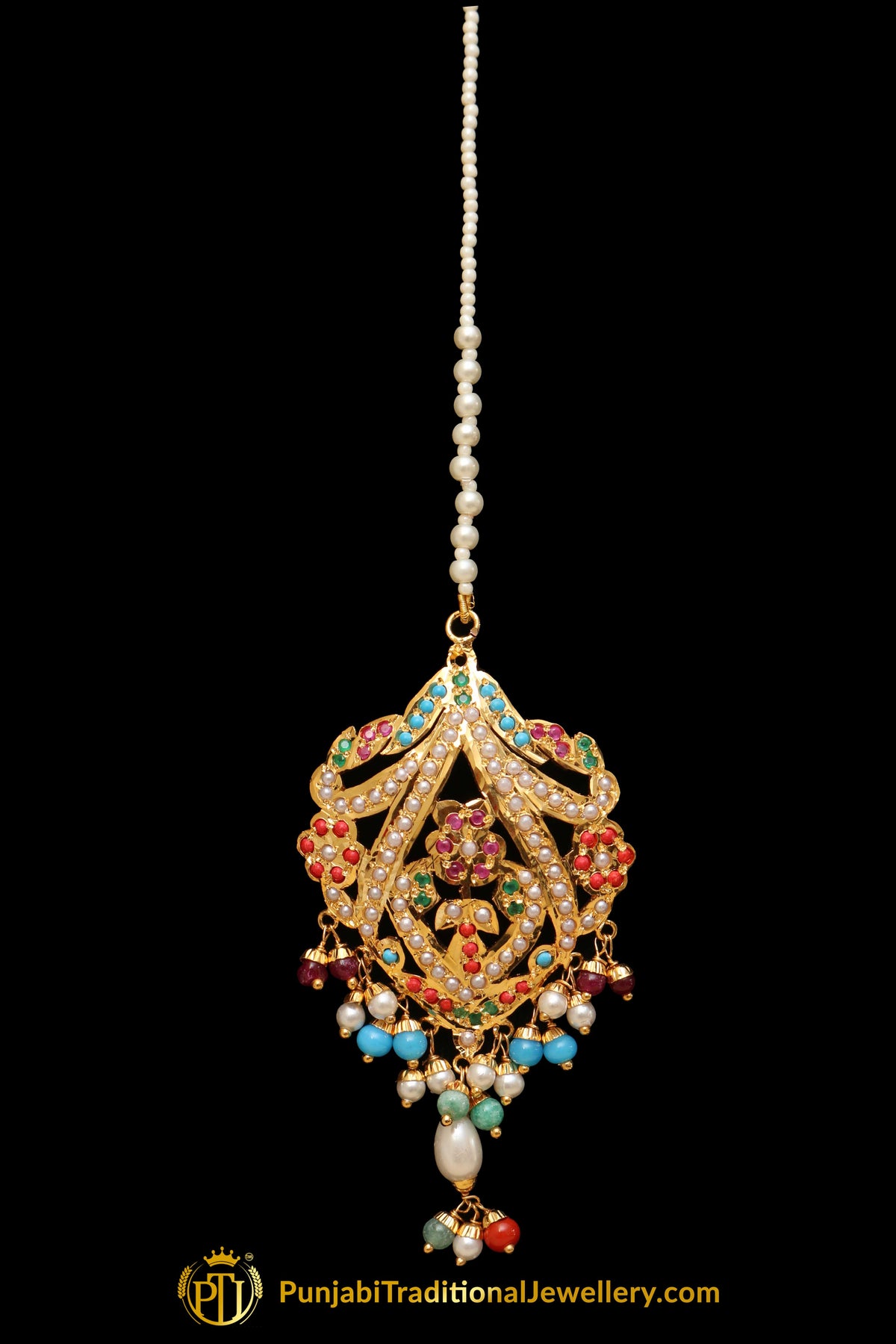 Multi Jadau Tikka By Punjabi Traditional Jewellery