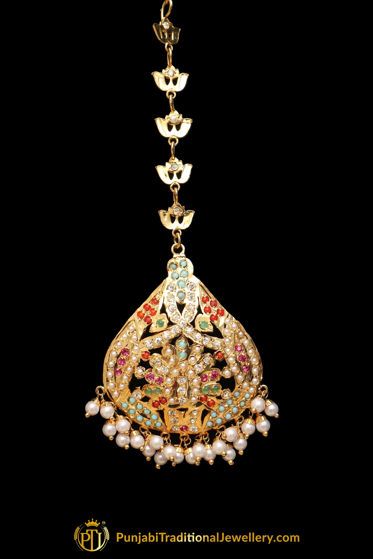 Multi Jadau Tikka By Punjabi Traditional Jewellery