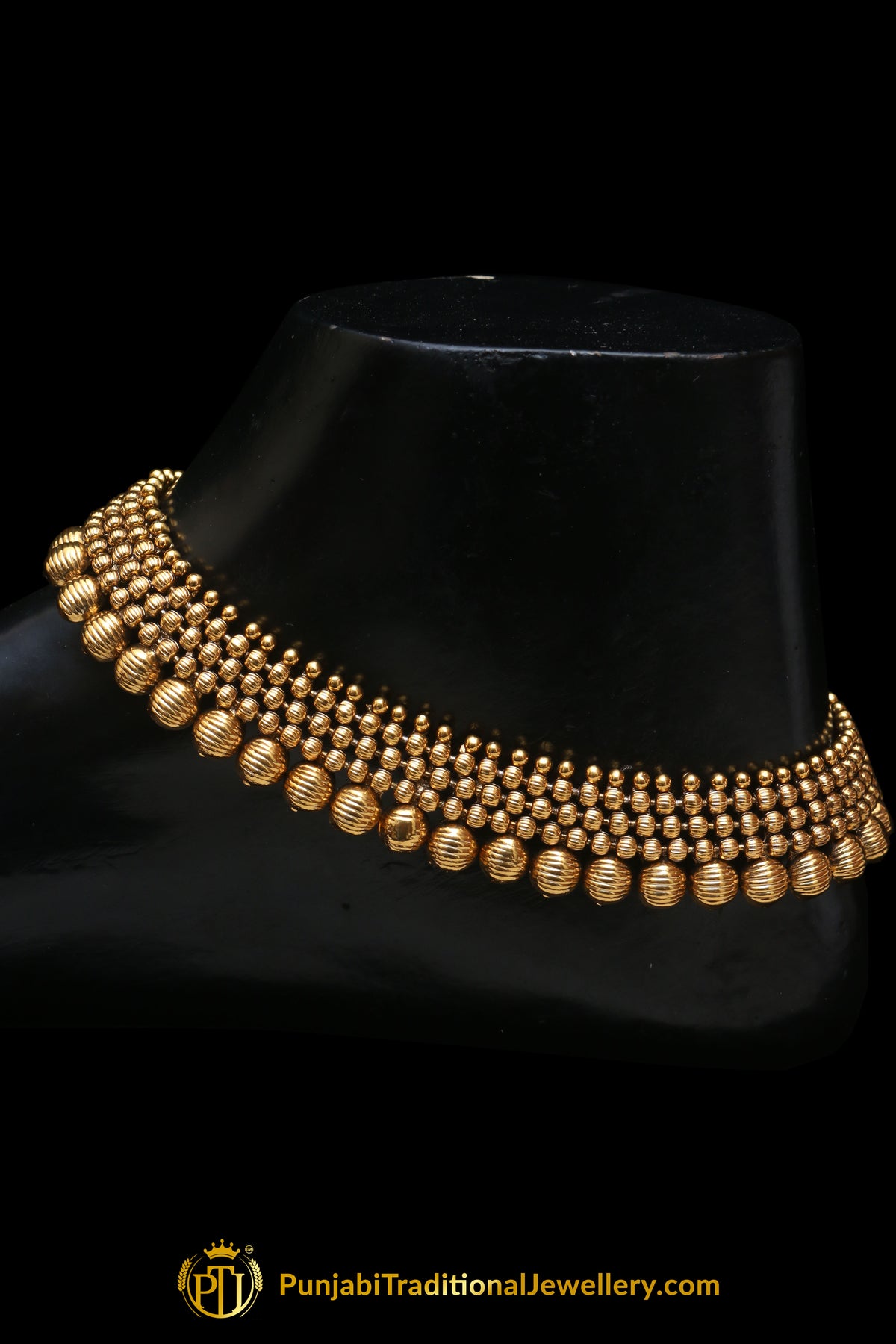 Antique Gold Payal By Punjabi Traditional Jewellery