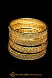 Golden Karra Bangles (Pair) By Punjabi Traditional Jewellery