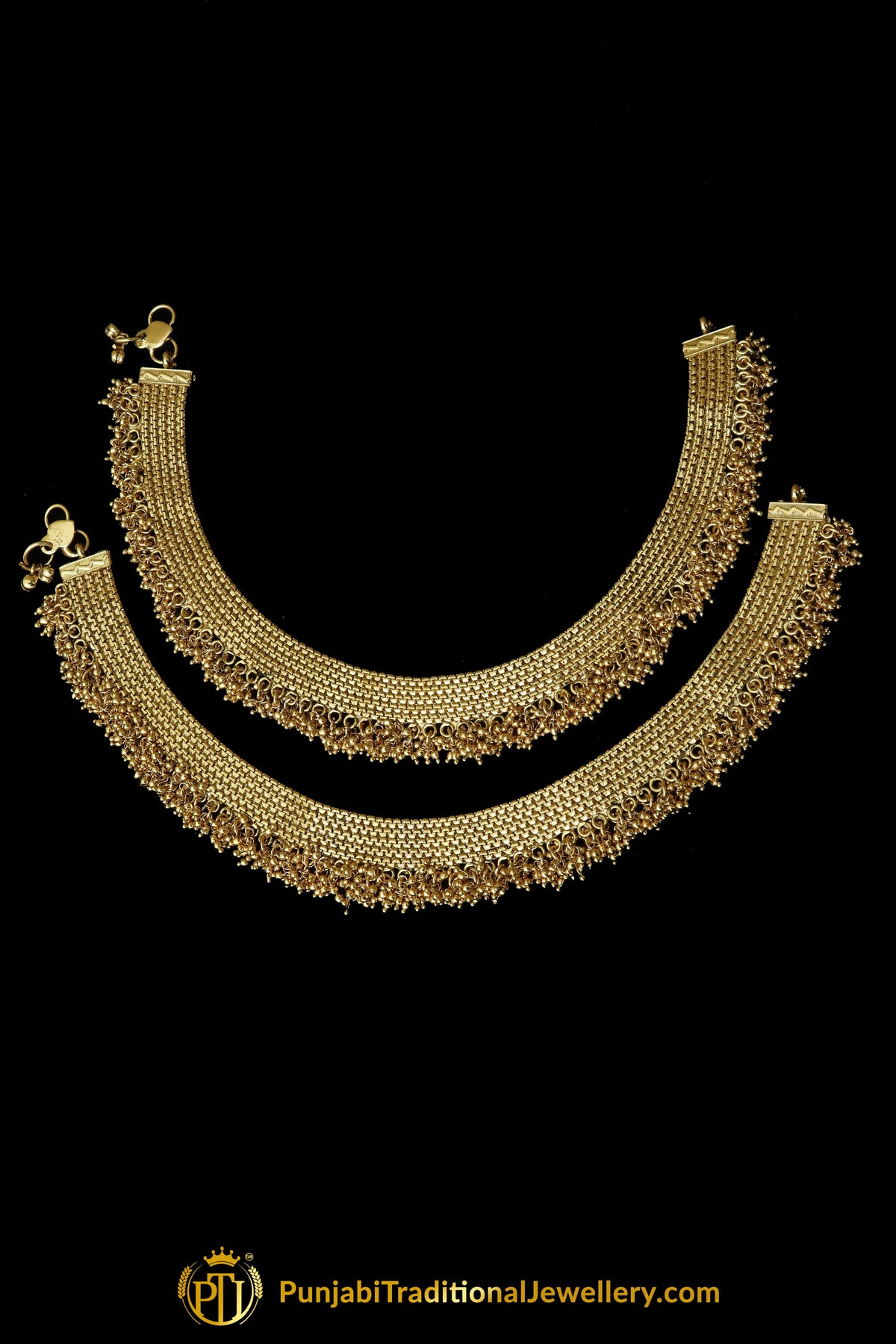 Antique Gold Payal By Punjabi Traditional Jewellery