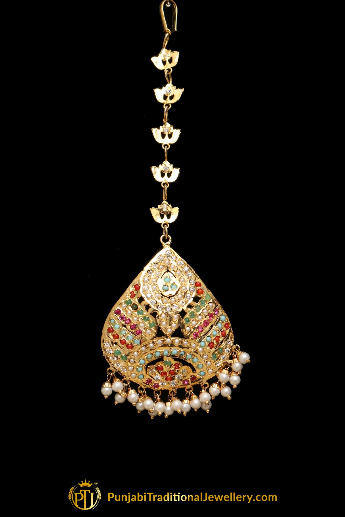 Multi Jadau Tikka By Punjabi Traditional Jewellery