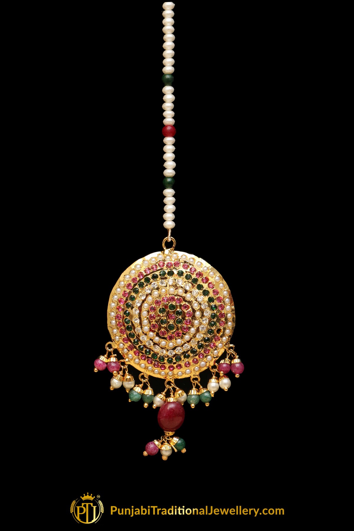 Multi Jadau Tikka By Punjabi Traditional Jewellery