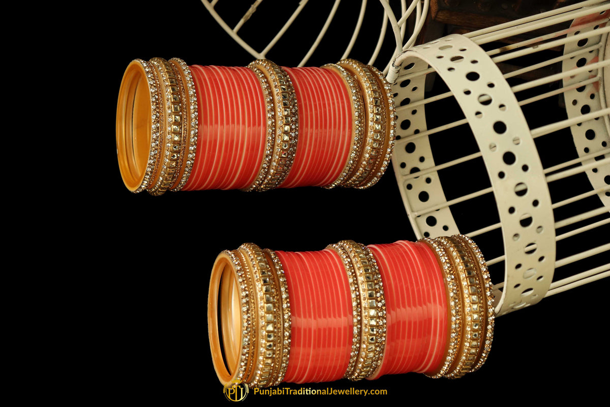 Red Wedding Bridal Chura By Punjabi Traditional Jewellery