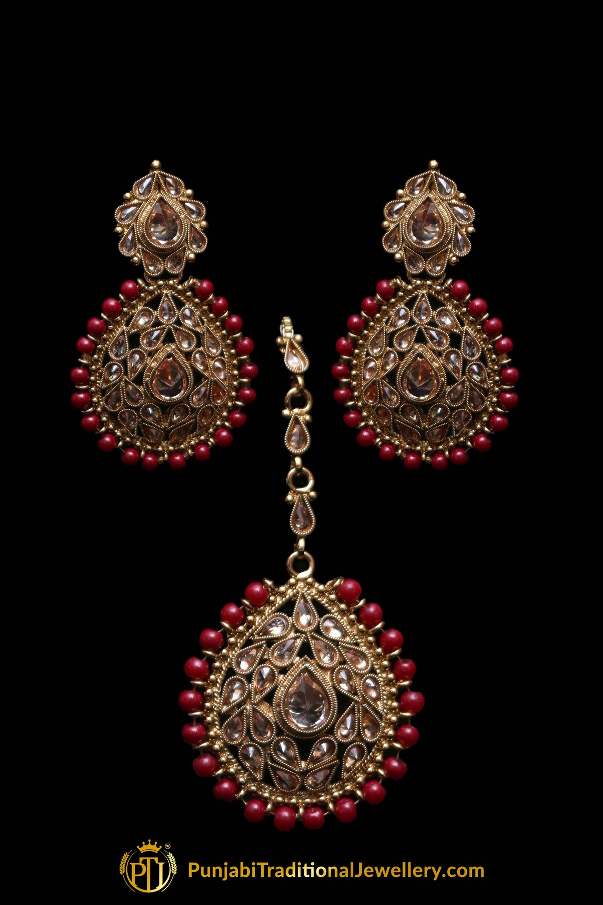 Waabasta Polki Nacklace Set By Punjabi Traditional Jewellery