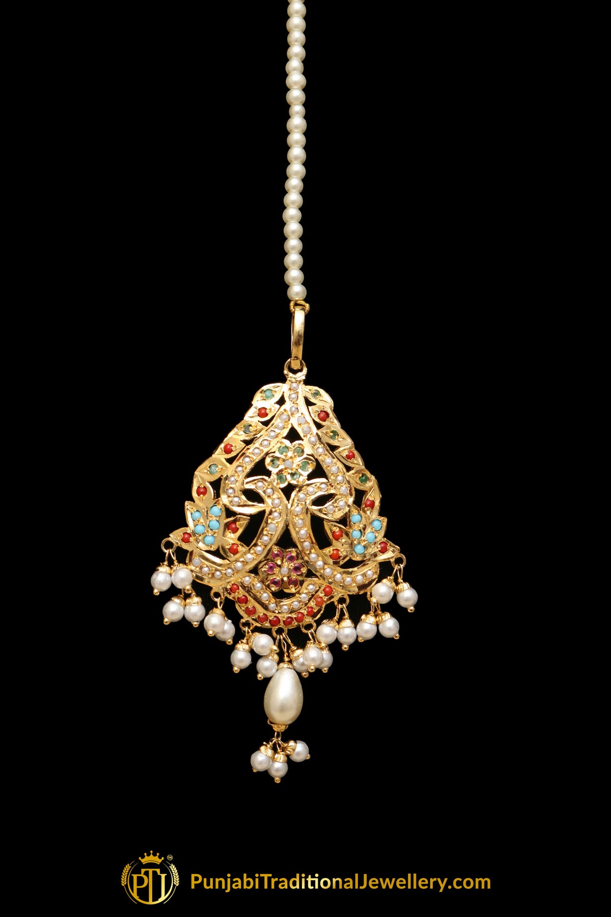 Multi Jadau Tikka By Punjabi Traditional Jewellery