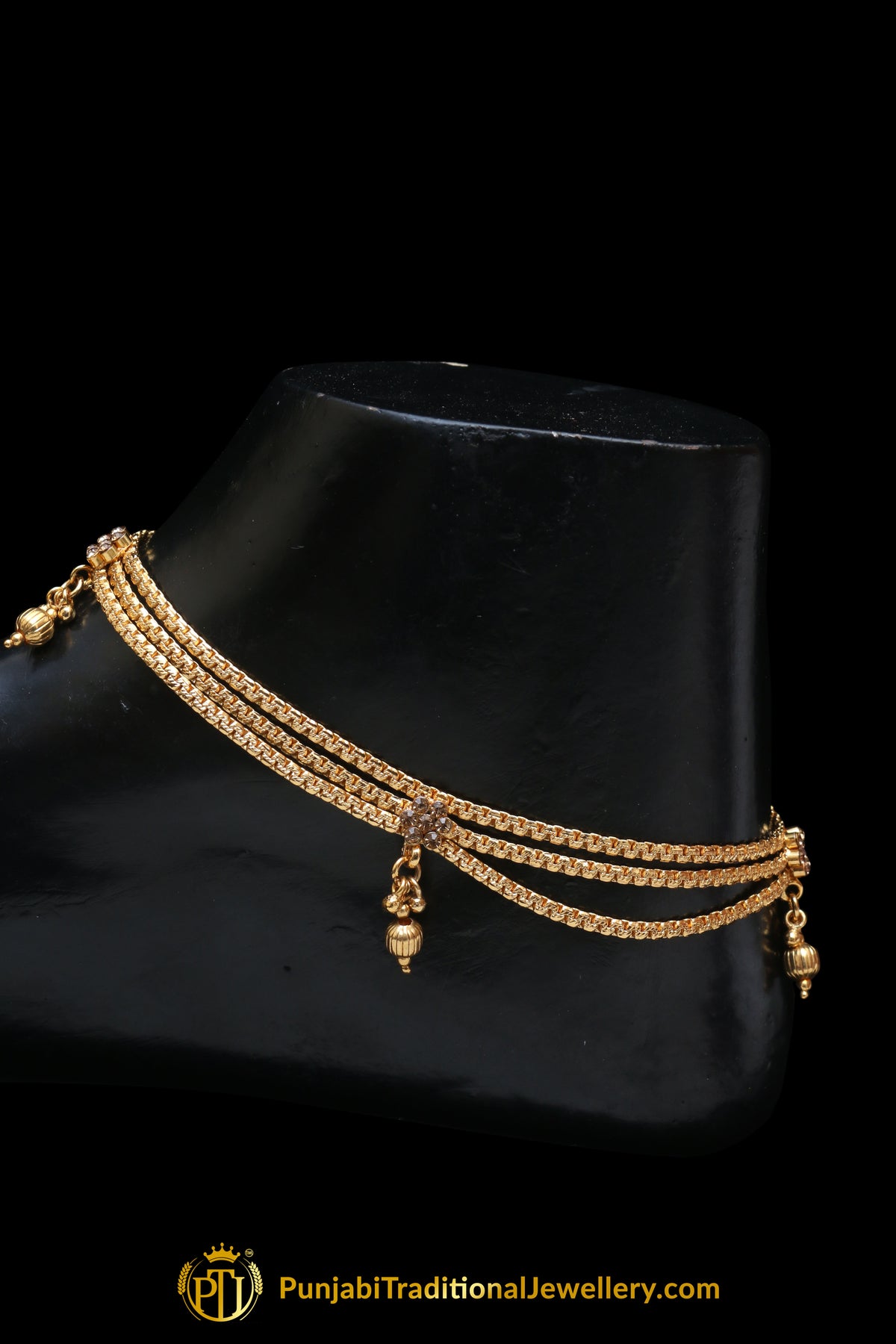 Gold Plated Payal By Punjabi Traditional Jewellery